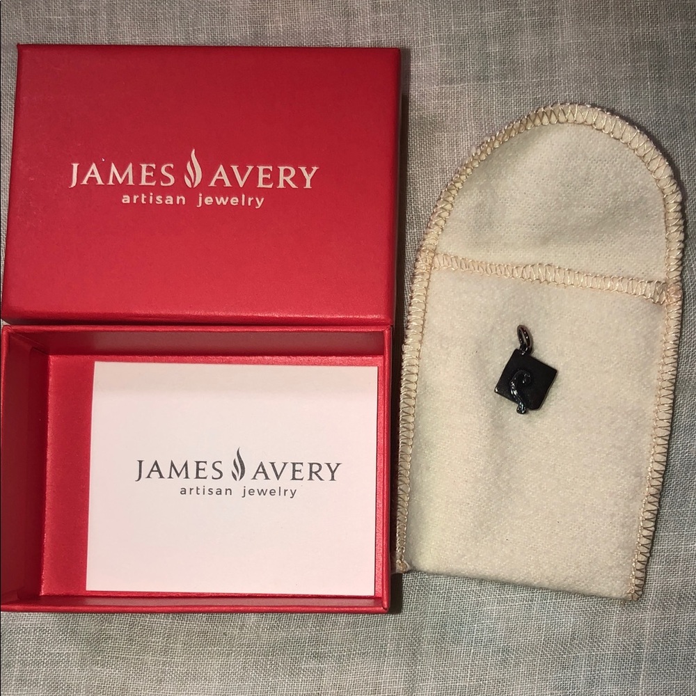 James Avery Black Graduation Cap Charm Pendant